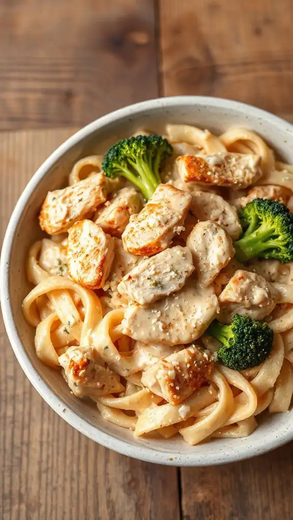 creamy chicken broccoli pasta