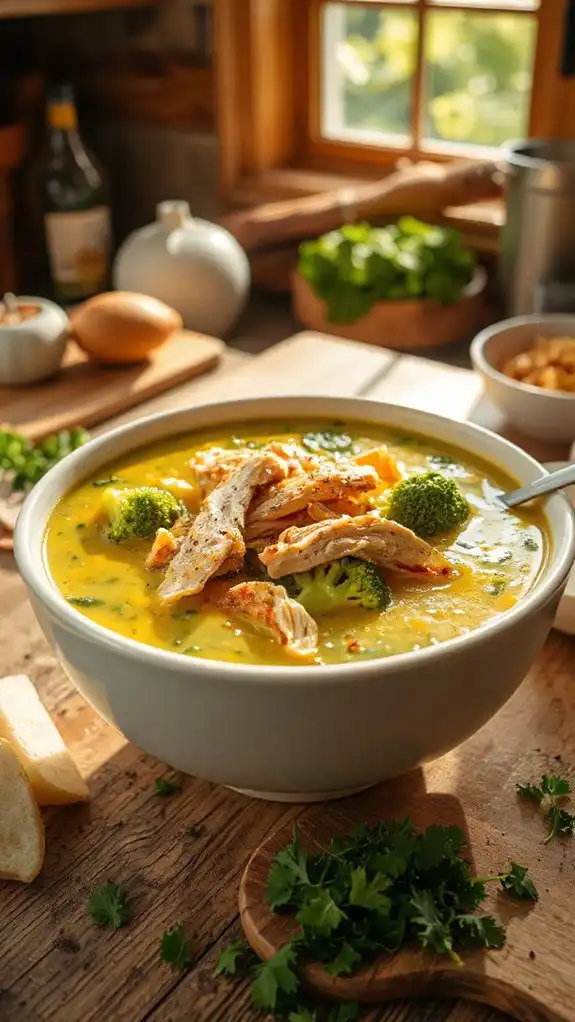 creamy chicken broccoli soup