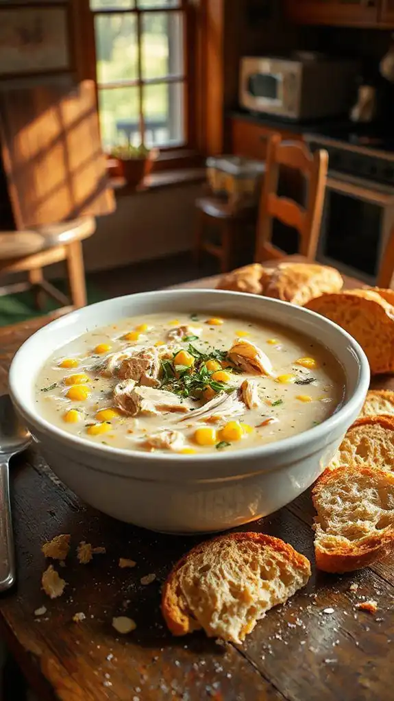 creamy chicken corn soup