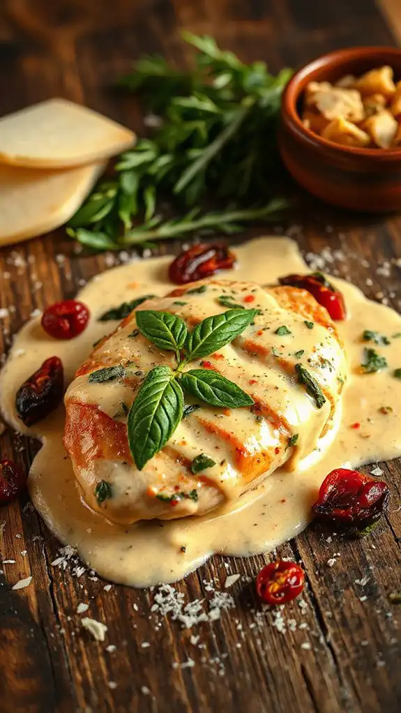 creamy chicken in tuscany