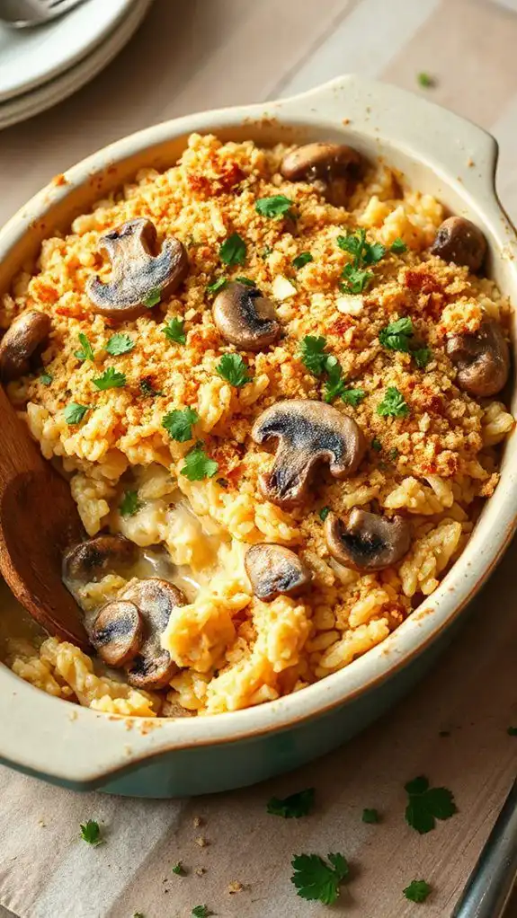 creamy chicken mushroom casserole