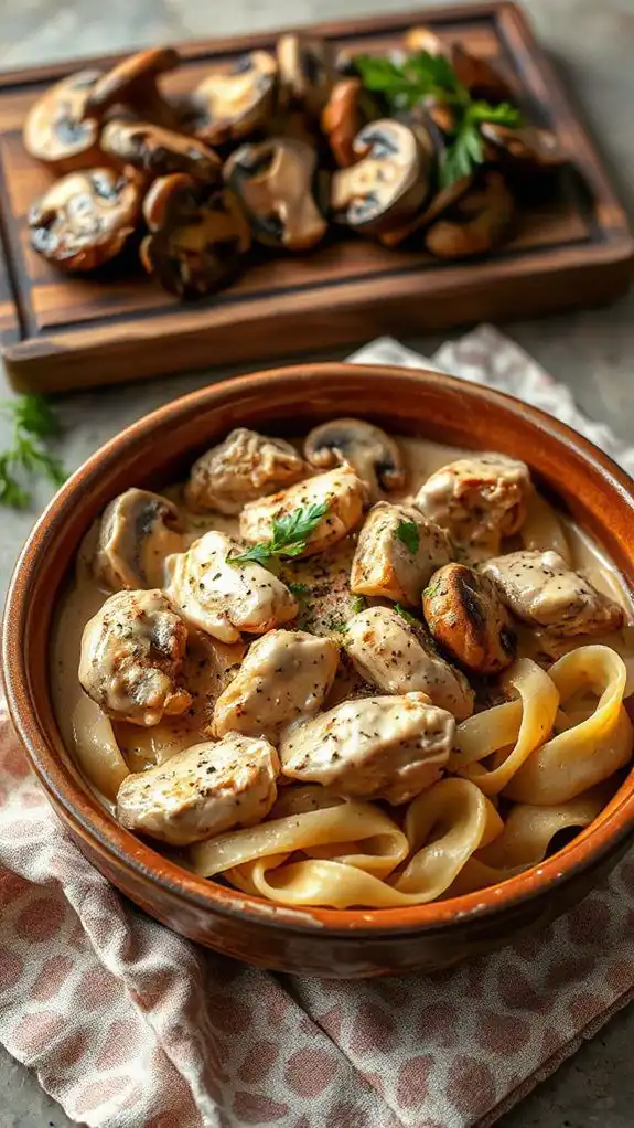 creamy chicken mushroom dish
