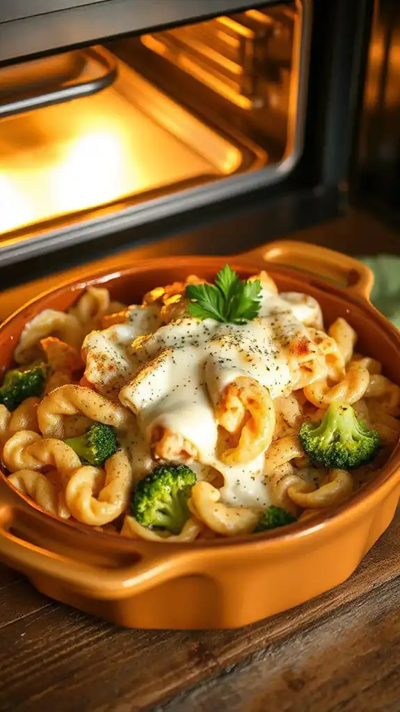 creamy chicken pasta casserole
