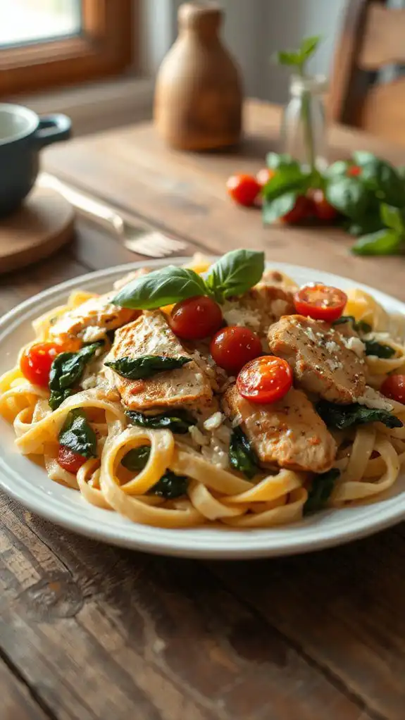 creamy chicken pasta dish