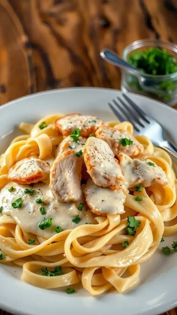 creamy chicken pasta dish