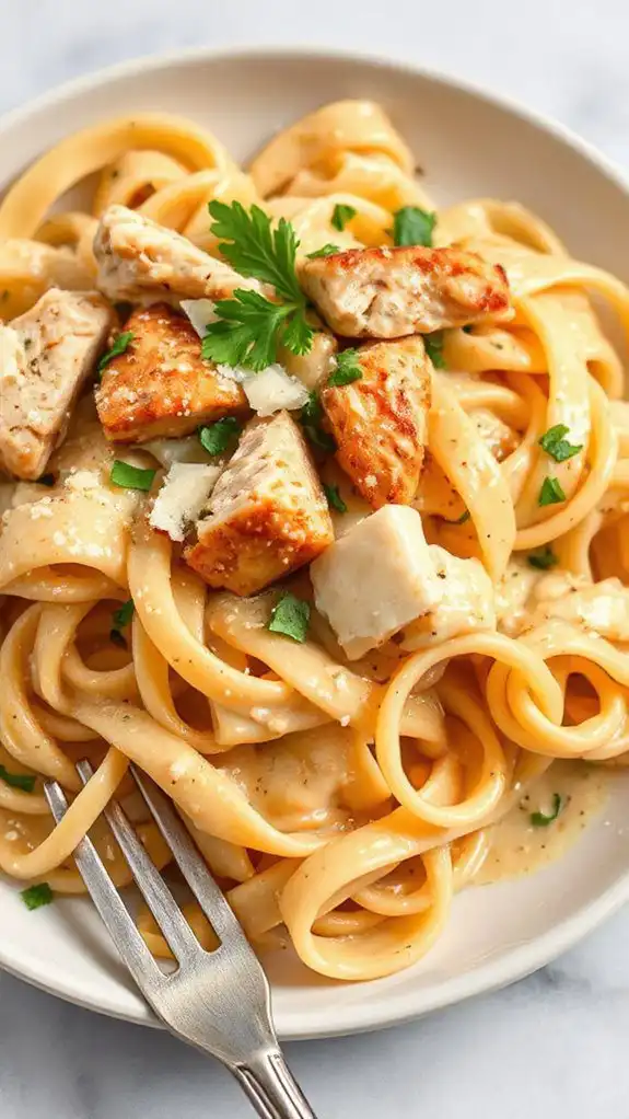 creamy chicken pasta dish
