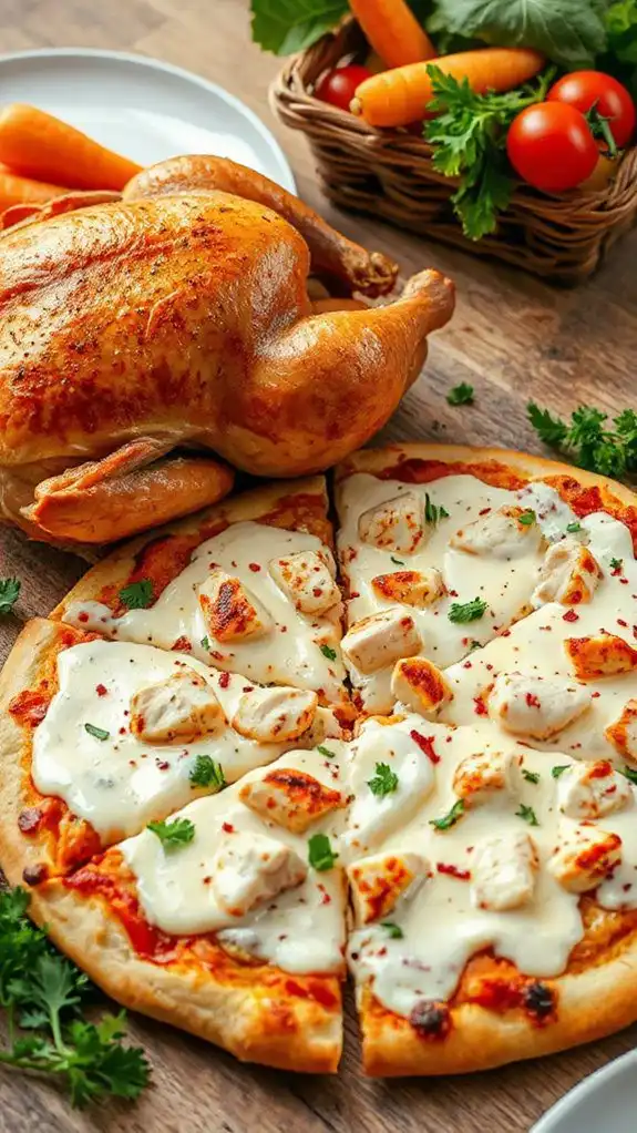creamy chicken pizza delight