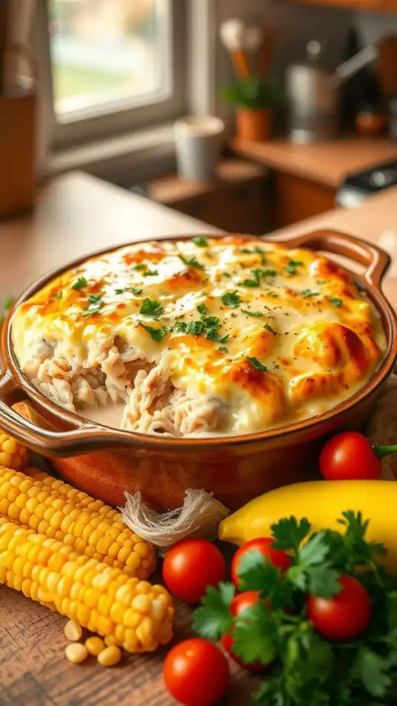 creamy chicken rice casserole