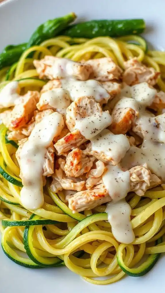 creamy chicken zoodle casserole