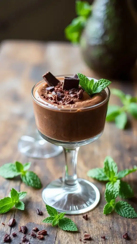 creamy chocolate avocado dessert