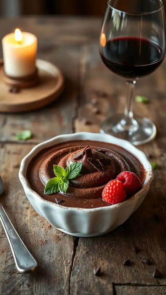 creamy chocolate avocado dessert