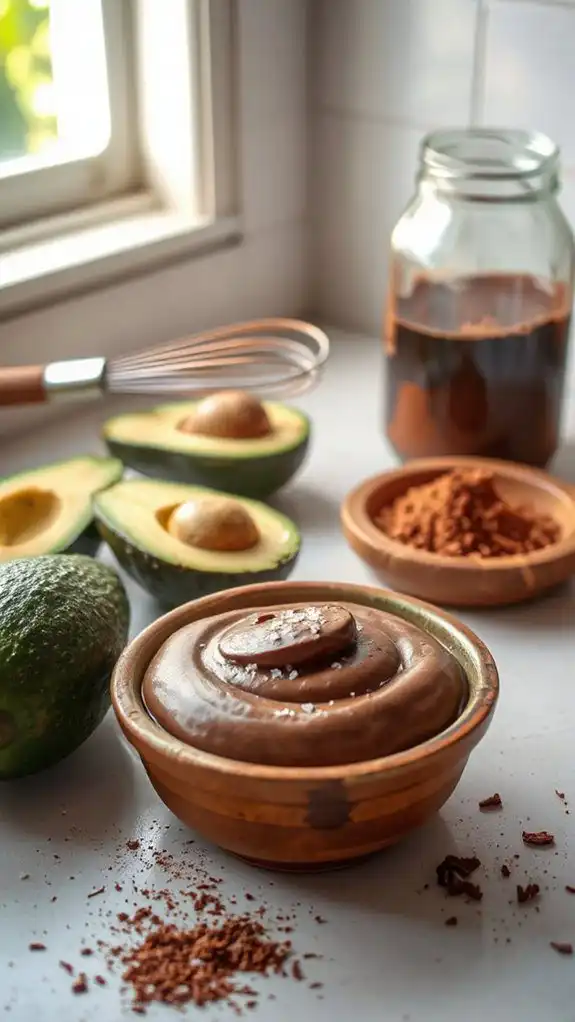 creamy chocolate avocado dessert