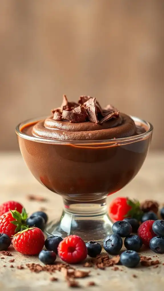 creamy chocolate avocado dessert