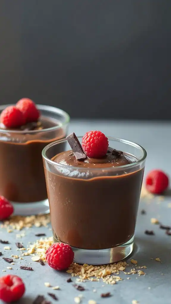 creamy chocolate avocado dessert