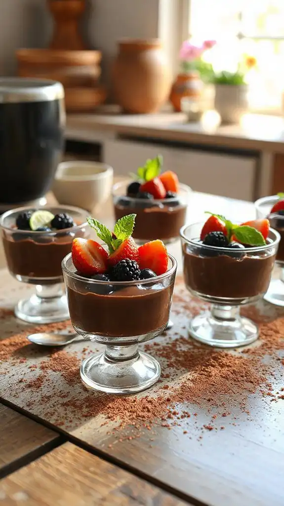 creamy chocolate avocado dessert