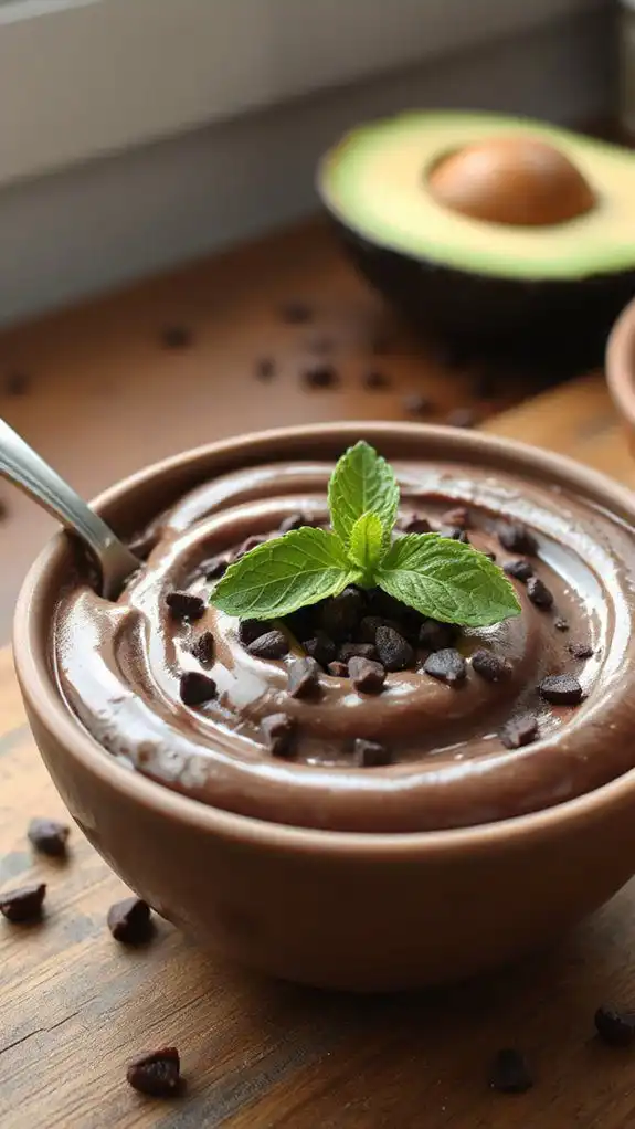creamy chocolate avocado dessert