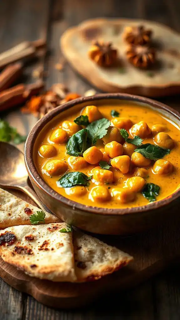 creamy coconut chickpea curry