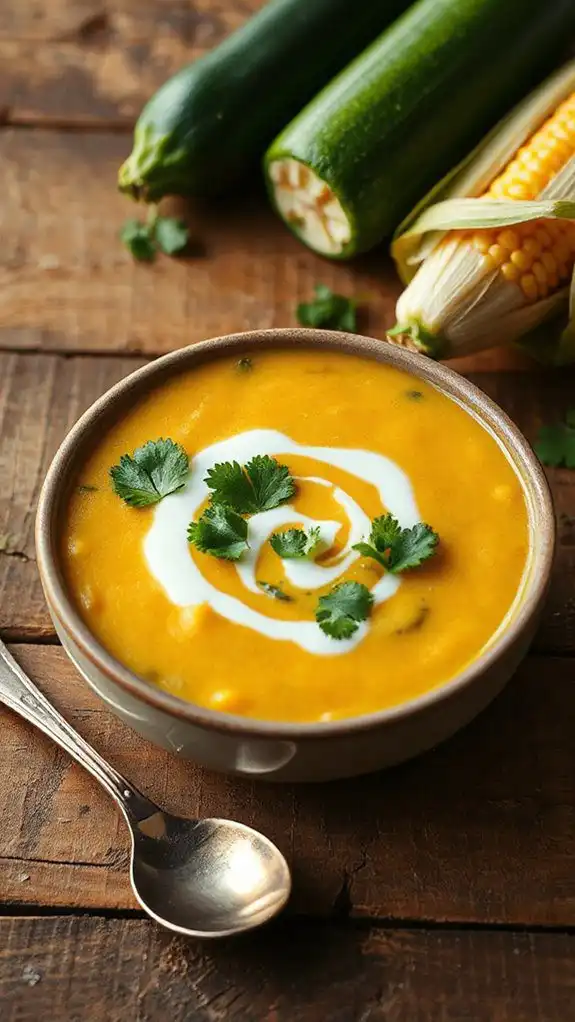 creamy corn zucchini soup