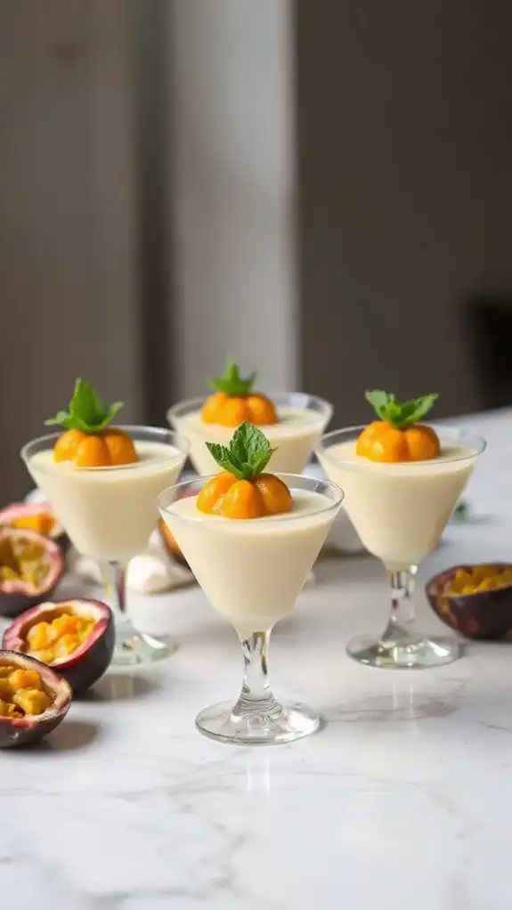 creamy dessert with tropical flavors