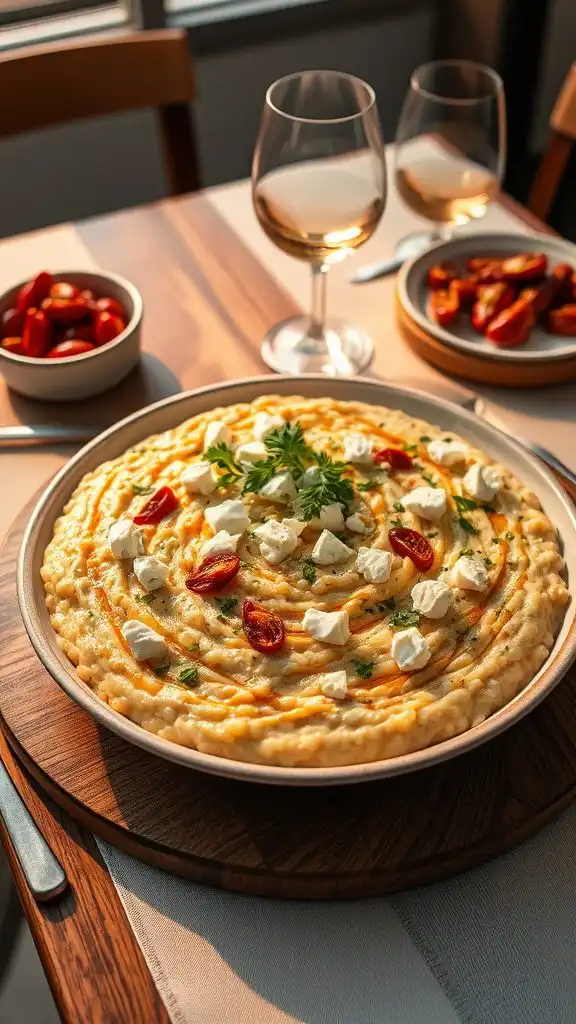 creamy feta risotto dish