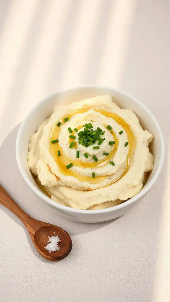 creamy garlic cauliflower mash
