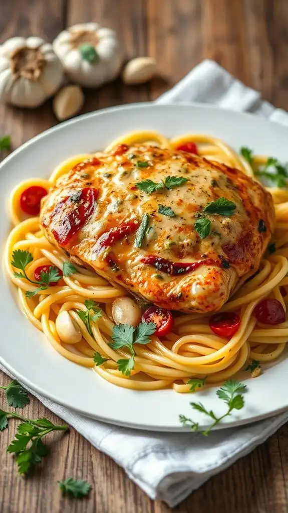 creamy garlic chicken dish