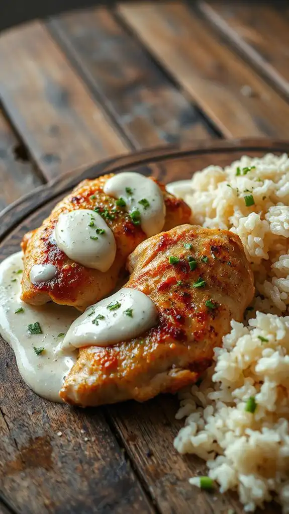 creamy garlic chicken dish