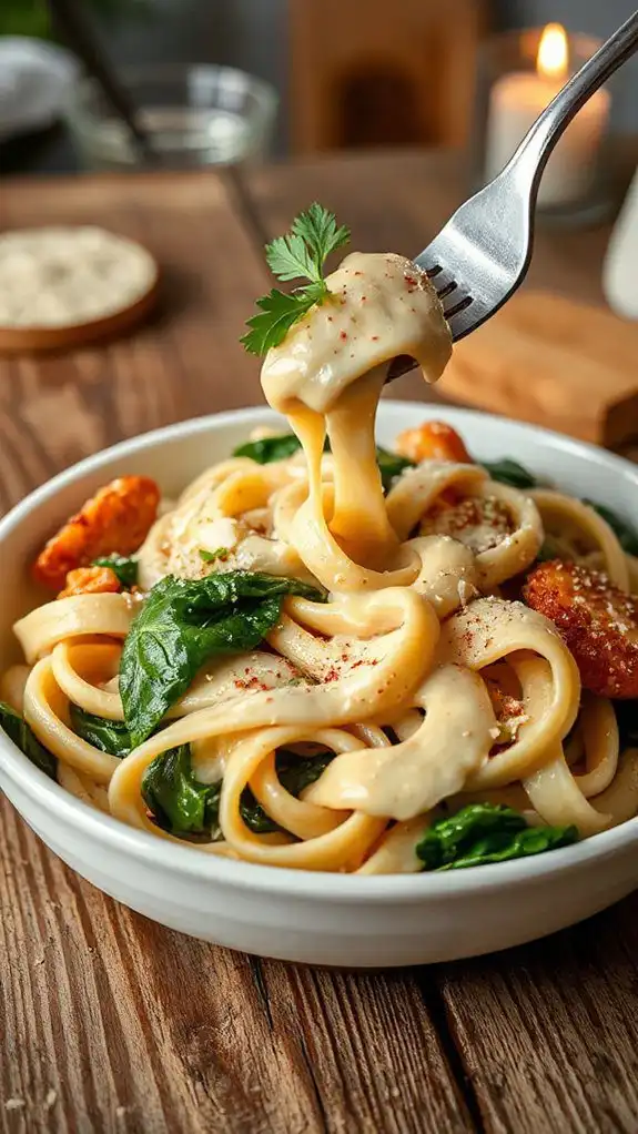 creamy garlic chicken pasta