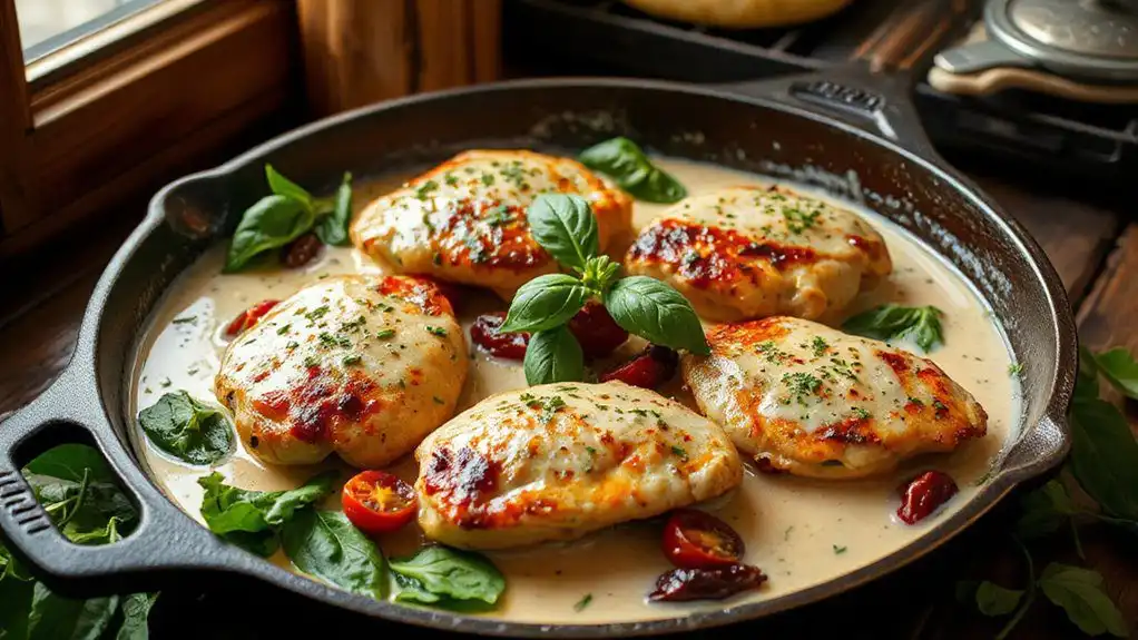 creamy garlic chicken recipe