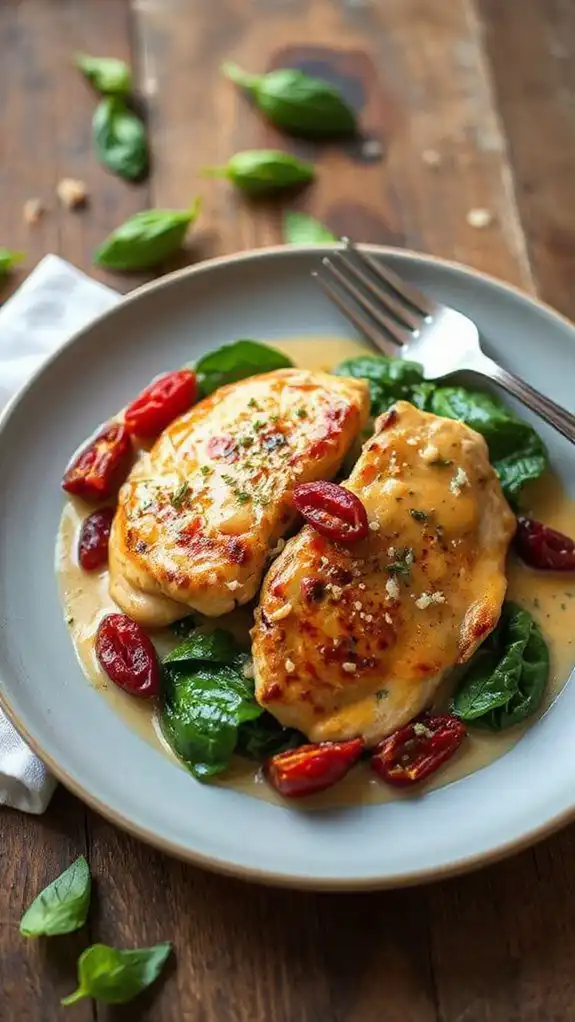 creamy garlic chicken recipe
