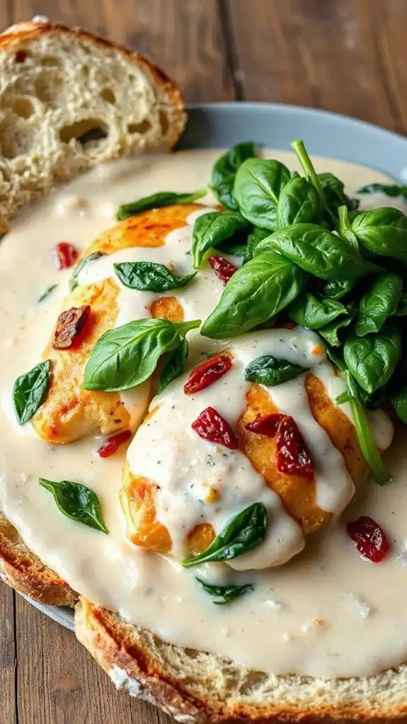 creamy garlic chicken recipe