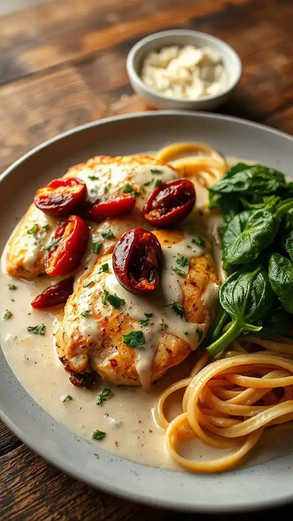 creamy garlic chicken recipe