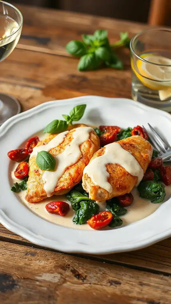 creamy garlic chicken recipe