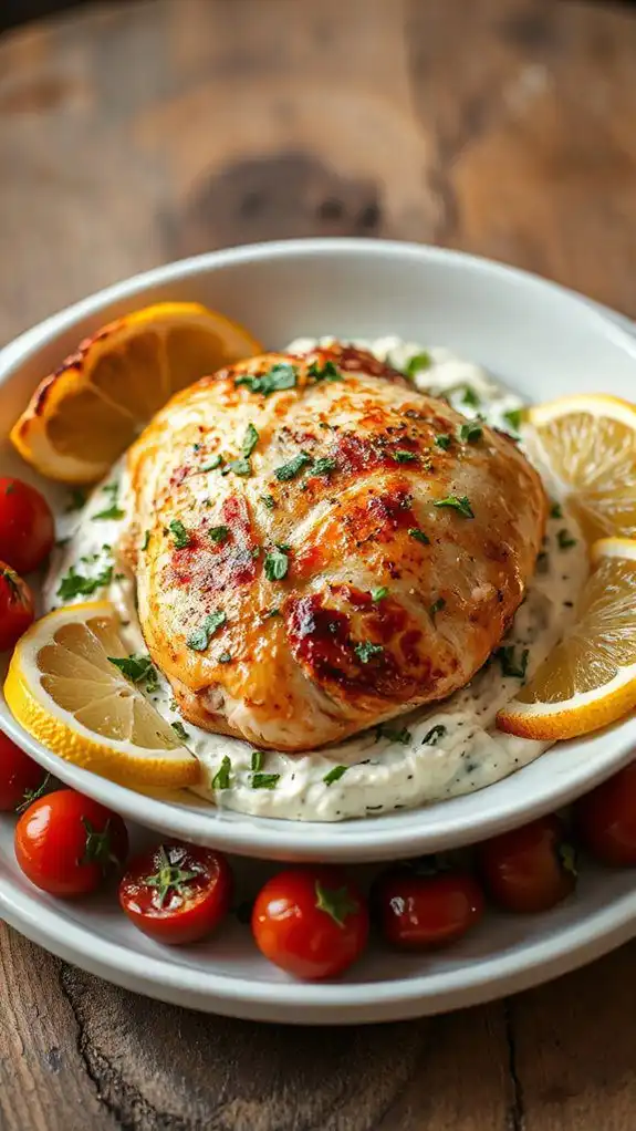 creamy garlic herb chicken