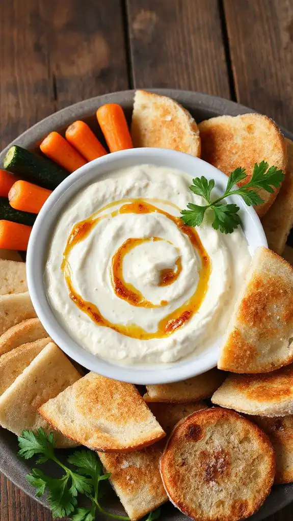 creamy garlic parmesan dip