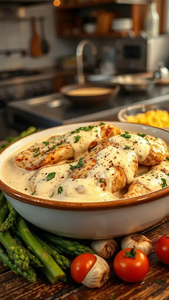 creamy garlic parmesan dish
