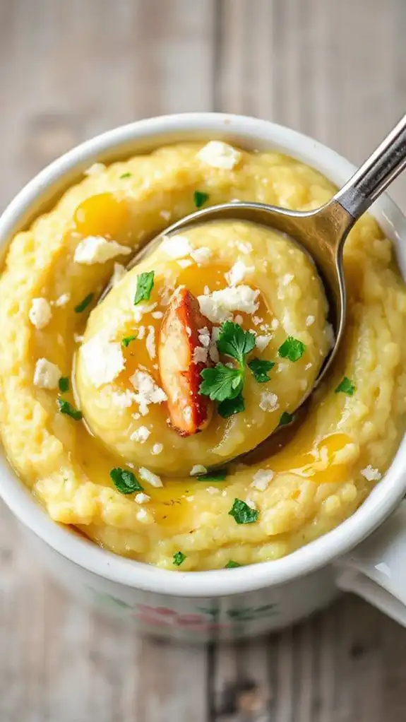 creamy garlic parmesan polenta