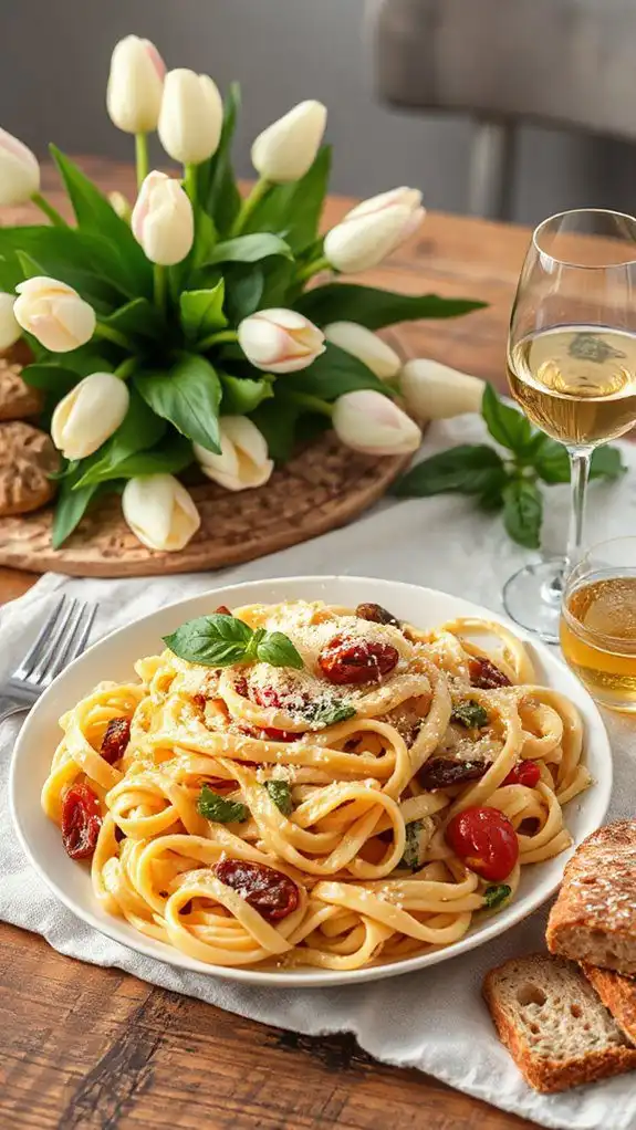 creamy garlic tuscan pasta