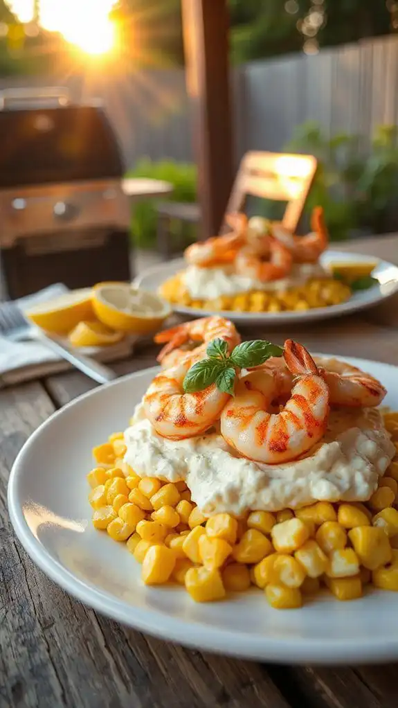 creamy lemon basil corn