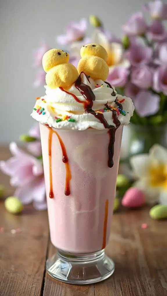creamy marshmallow flavored milkshake