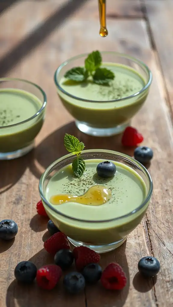 creamy matcha green dessert