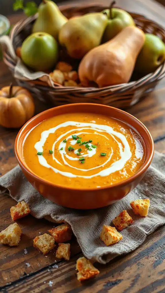 creamy microwave squash soup