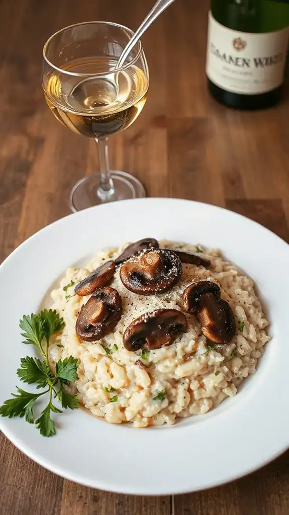 creamy mushroom rice dish