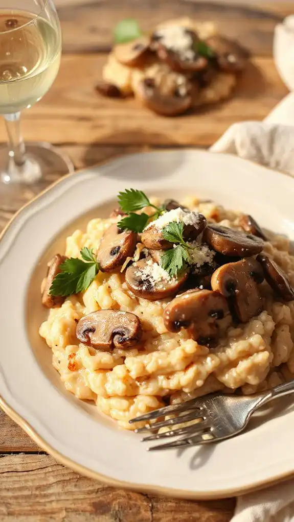 creamy mushroom rice dish creamy mushroom rice dish