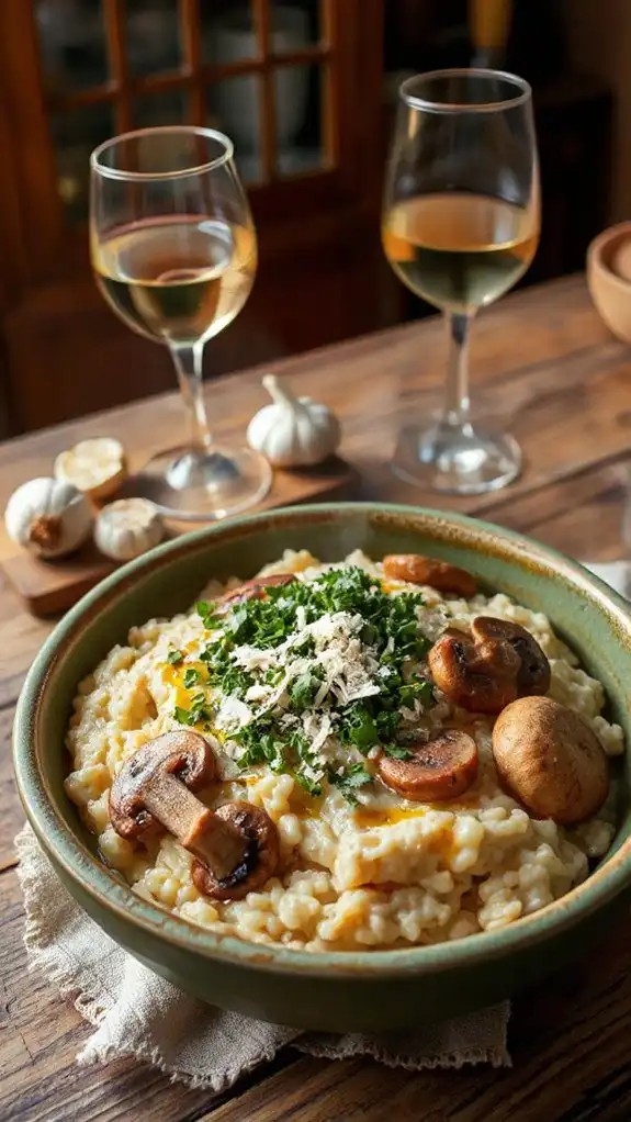 creamy mushroom rice dish