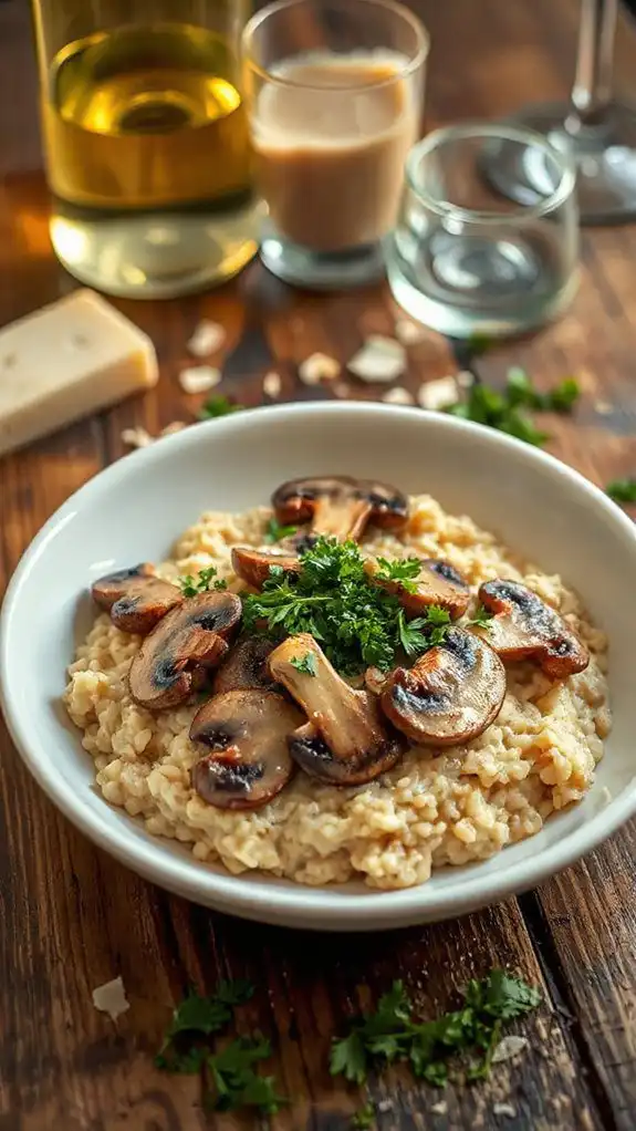 creamy mushroom rice dish creamy mushroom rice dish