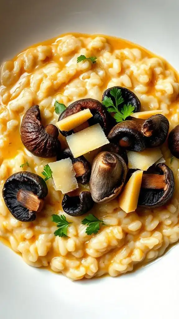creamy mushroom rice dish