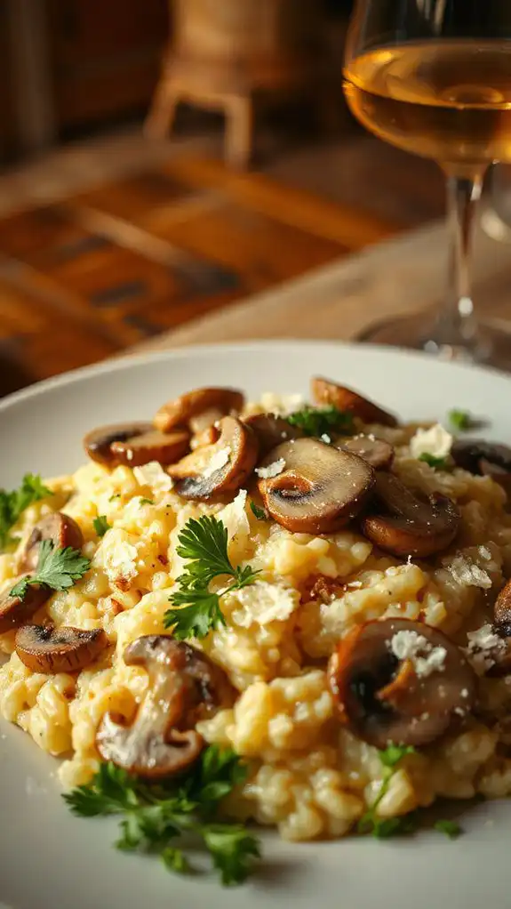 creamy mushroom rice dish