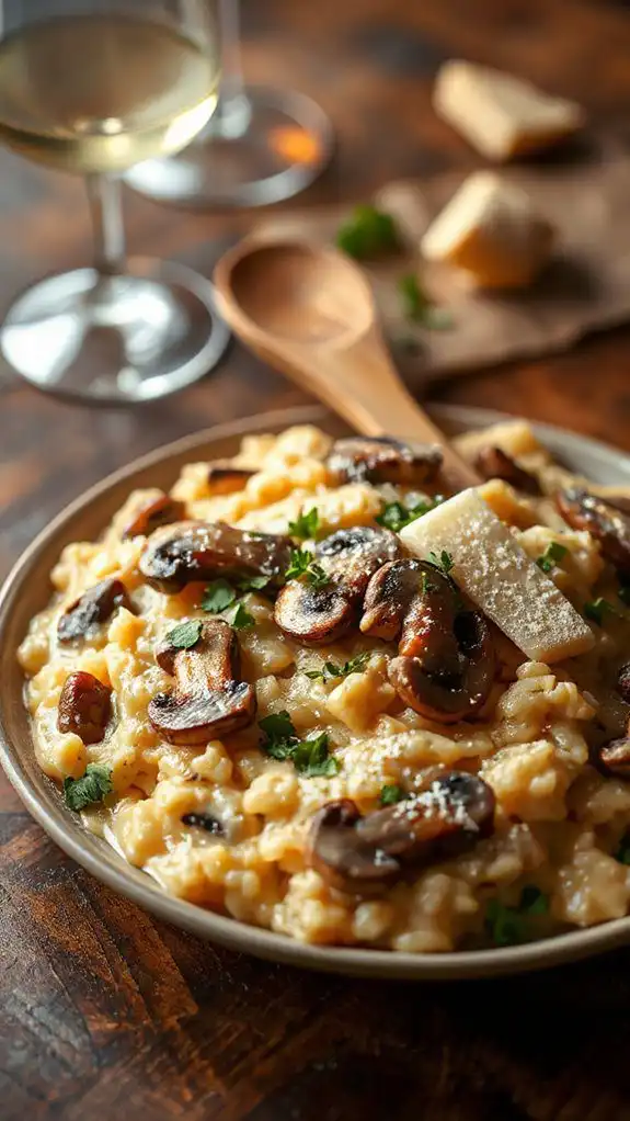 creamy mushroom rice dish creamy mushroom rice dish