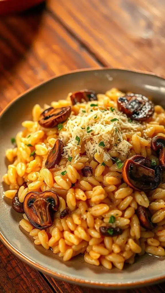 creamy mushroom rice dish
